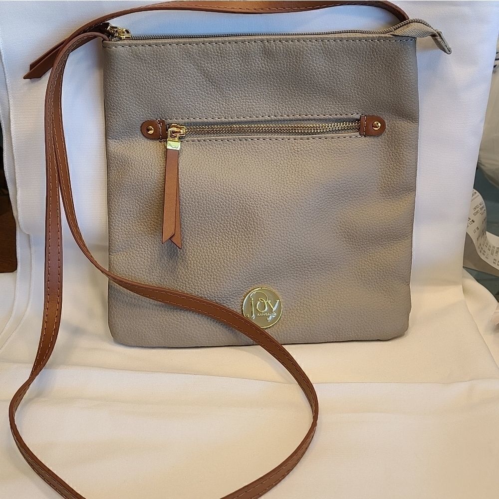 Leather crossbody bag, Joy Mangano